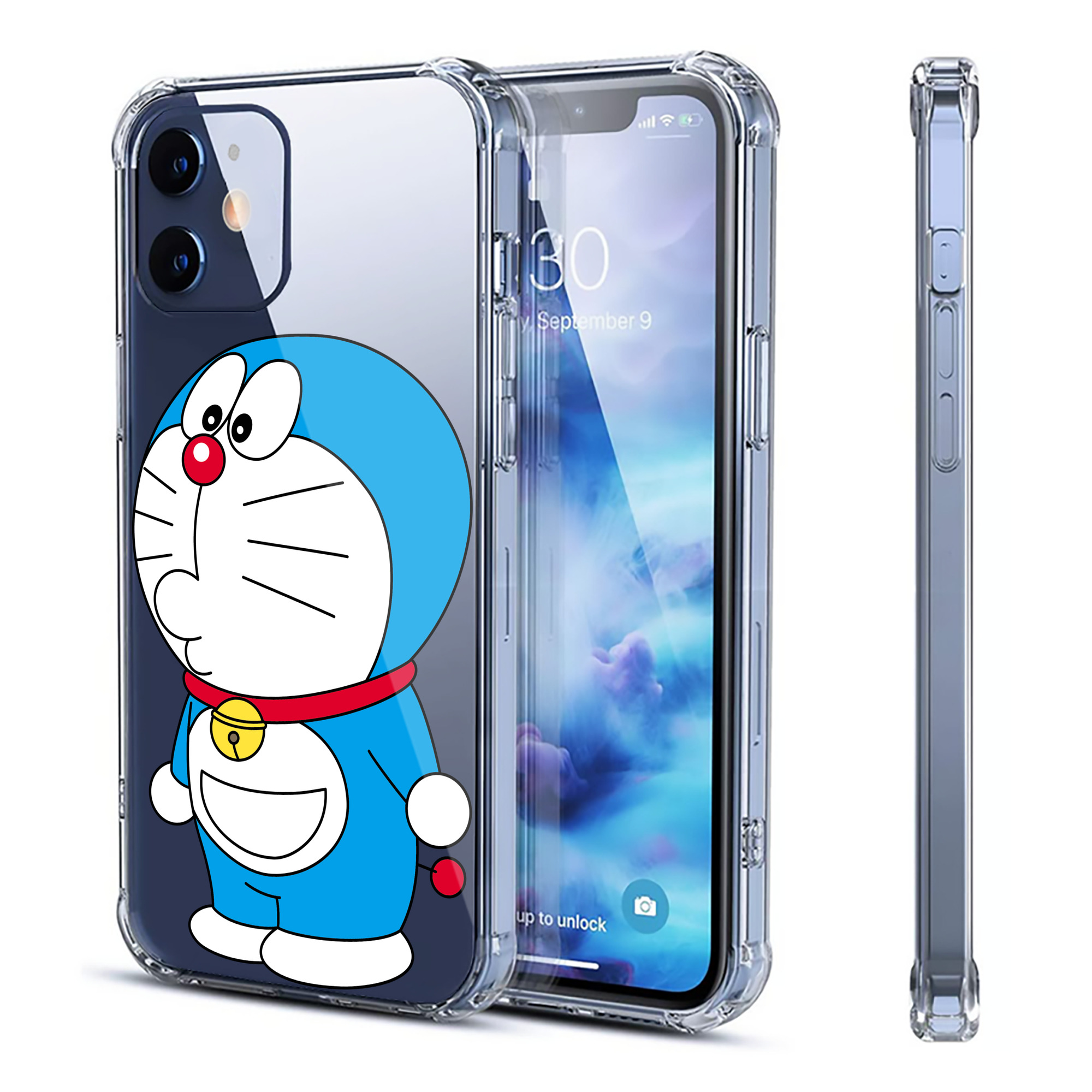 （画像用） ドラえもん Doraemon 【iPhone 12シリーズ対応】透明スマホケース（クリアソフトケース）